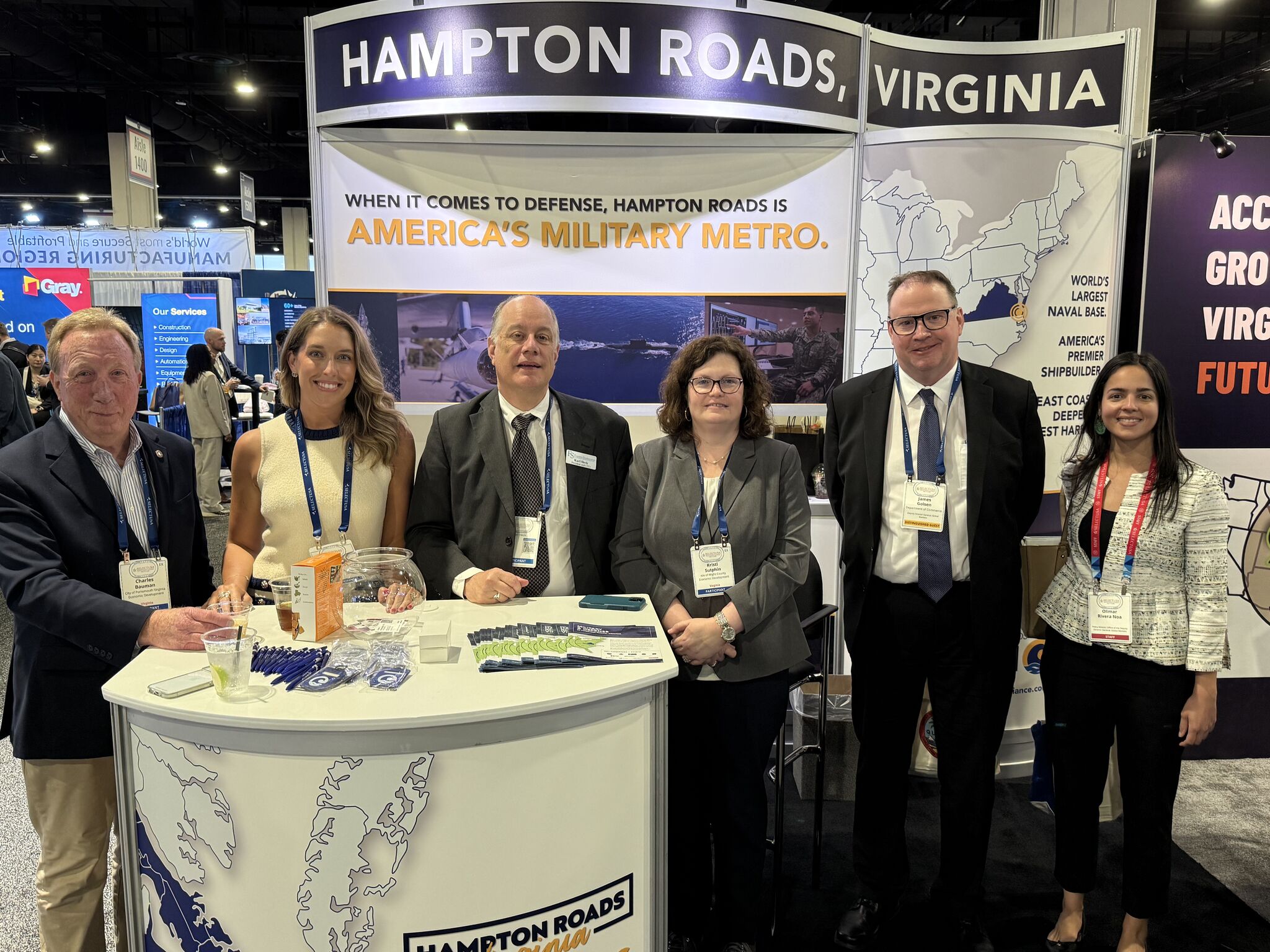 Group photo of the Hampton Roads region proudly taking part in SelectUSA 2025.